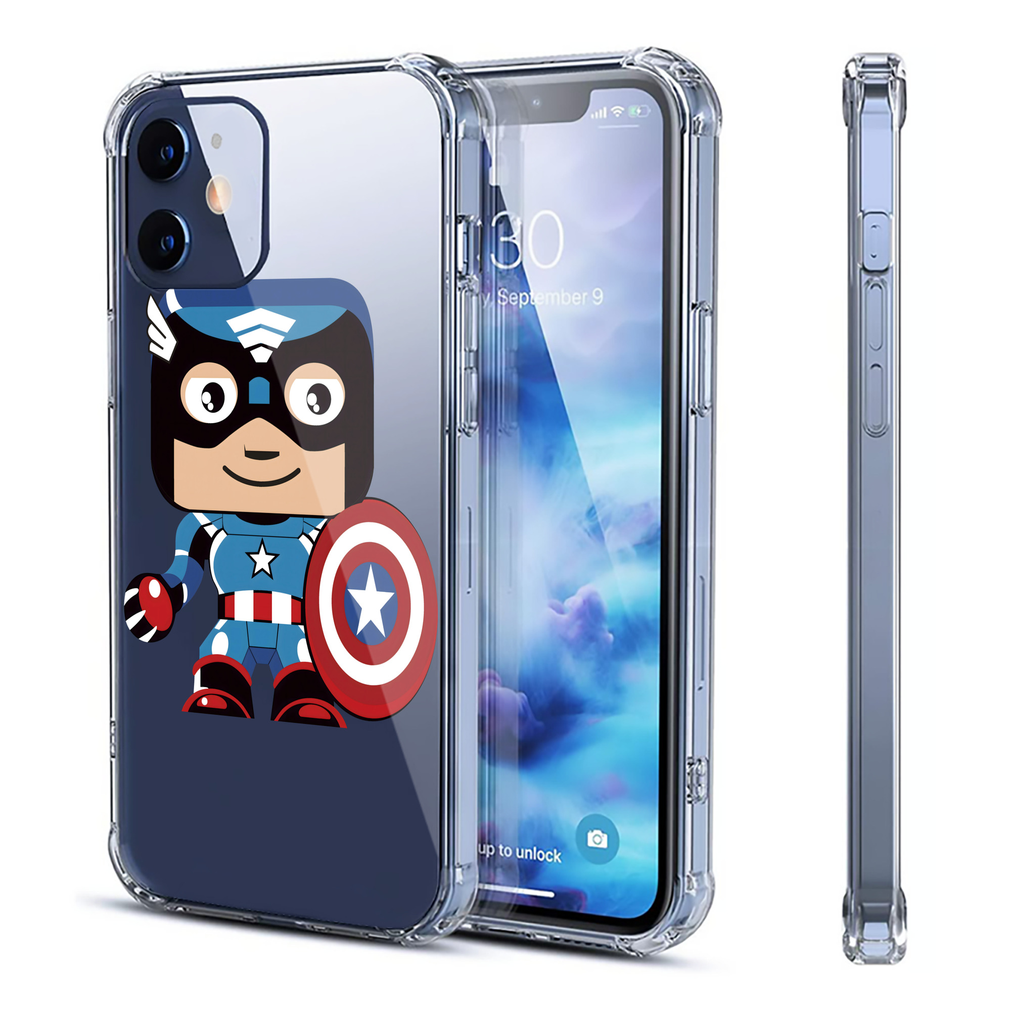 （画像用） アベンジャーズ The Avengers 【iPhone 12シリーズ対応】透明スマホケース（クリアソフトケース）